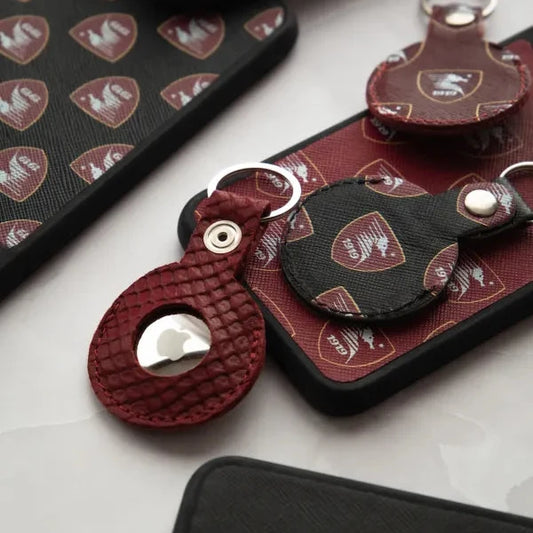 AirTag Leather Keychain - Lux x US Salernitana Black