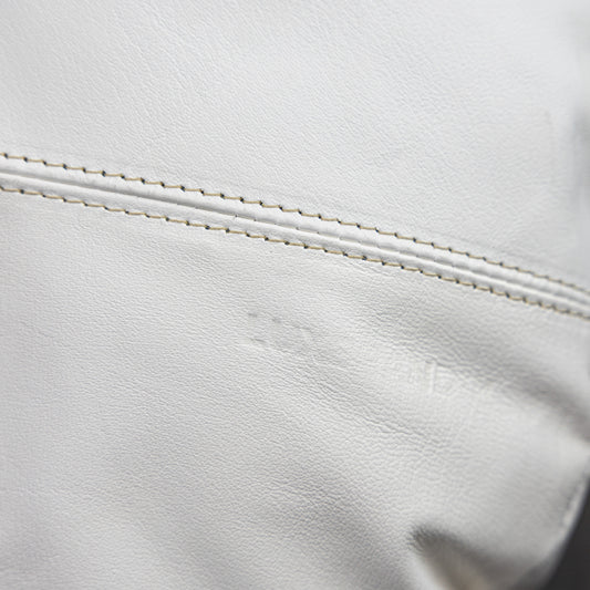 Cuscino decorativo in Vera Pelle al vegetale, rotondo - Positano