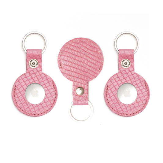 AirTag Leather Keychain - Burgundy