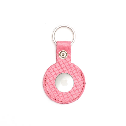 AirTag Leather Keychain - Burgundy