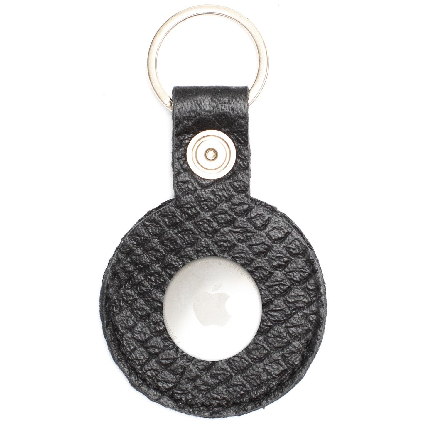 Portachiavi AirTag in Pelle- Mamba Nero