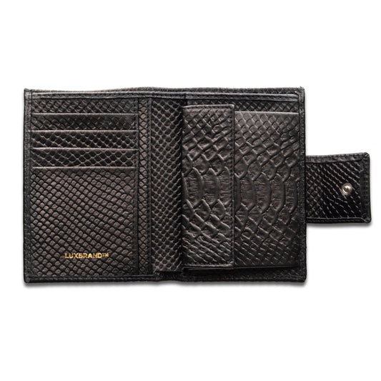 Mamba Big Wallet Nero – Vera Pelle