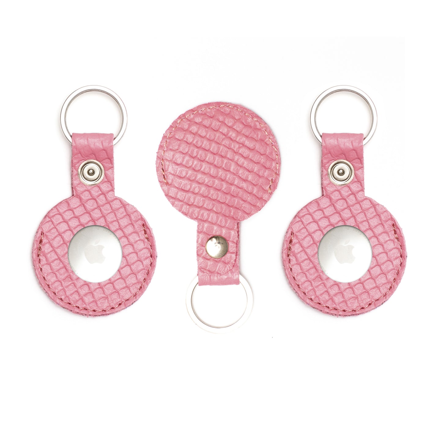 AirTag Leather Keychain - Burgundy