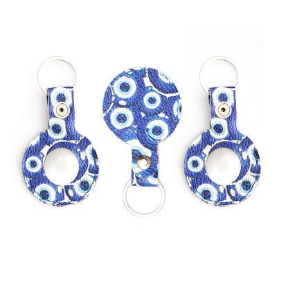 AirTag Leather Keychain - Burgundy