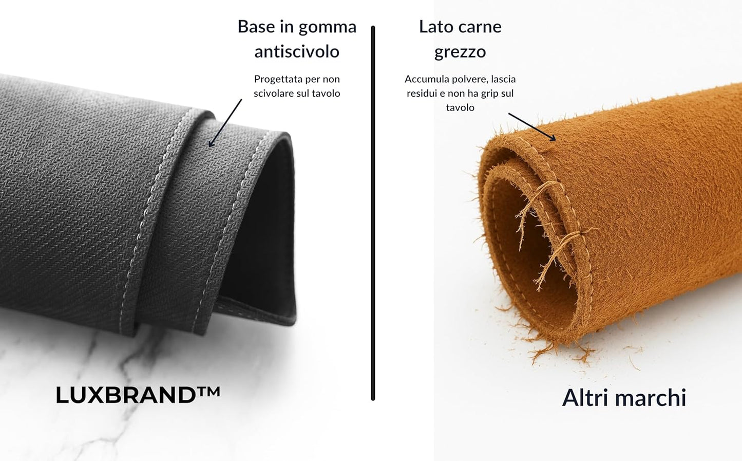 Black Cocco Genuine Leather Desk Mat Set