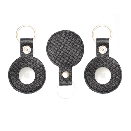 Portachiavi AirTag in Pelle- Mamba Nero