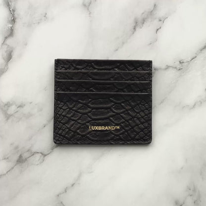 Mamba Black Card Holder – Genuine Leather